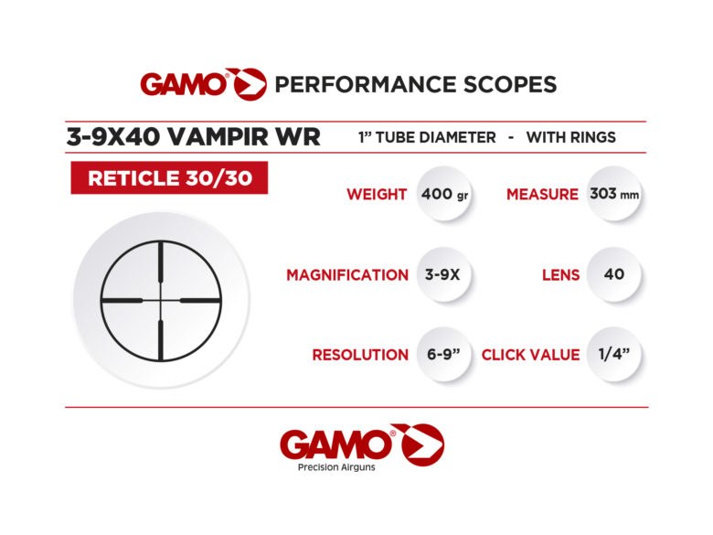 GAMO SCOPE 3-9x40 VAMPIR WR